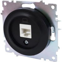 Розетка компьютерная встраиваемая Onekey Florence RJ45 UTP cat 5 цвет чёрный