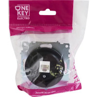 Розетка компьютерная встраиваемая Onekey Florence RJ45 UTP cat 5 цвет чёрный