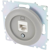 Розетка компьютерная встраиваемая Onekey Florence RJ45 UTP cat 5 цвет серый