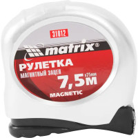 Рулетка Matrix Magnetic с магнитным наконечником, 7.5 м x 25 мм