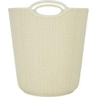 Корзина для мусора Вязание 26x29x26 см 10 л цвет слоновая кость