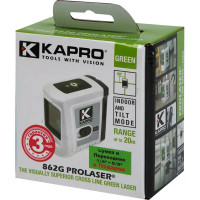 Уровень лазерный Kapro 862 Green зеленый луч, 20 м