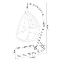 Запчасти для садовой мебели опора для подвесного кресла сталь черный