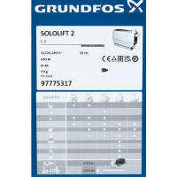 Санитарный насос Grundfos Sololift 2 C-3 640 Вт 204 л/мин