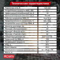 Сварочный аппарат инверторный Ресанта САИ-190