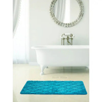 Коврик для ванной Bath Plus Лана 70x120 см цвет бирюзовый