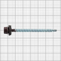 Кровельные саморезы STANDERS RAL8017 сверлоконечные коричневые 4.8x65, 50 шт.