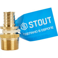 Переходник с наружной резьбой Stout 3/4\