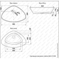 Раковина Melana MLN-7472B накладная 59 см