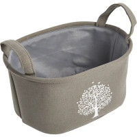 Корзина Сад 23x16x32 см 9.5 л ткань цвет серый