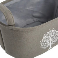Корзина Сад 23x16x32 см 9.5 л ткань цвет серый