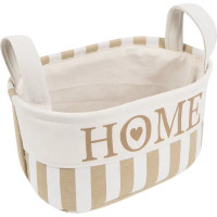 Корзина Home 18x14x28 см 5.5 л ткань цвет бежевый