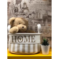 Корзина Home 18x14x28 см 5.5 л ткань цвет бежевый