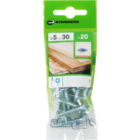 Саморезы универсальные STANDERS оцинкованные 5x30, 20 шт.