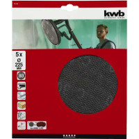 Круг шлифовальный KWB 80 225 мм, 5 шт.