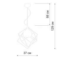 Люстра потолочная Vitaluce Куб 3D 1 лампа 3м² E27 цвет черный матовый