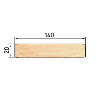 Планкен 20x140x2000 мм Лиственница прямой с фаской угла