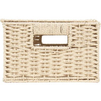 Корзина мягкая с ручками 31x23x15 см 10 л бумажный шпагат цвет бежевый