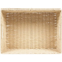 Корзина мягкая с ручками 38x28x18 см 19 л бумажный шпагат цвет бежевый