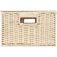 Корзина мягкая с ручками 38x28x18 см 19 л бумажный шпагат цвет бежевый