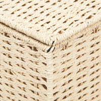 Корзина мягкая с ручками 45x33x21 см 31 л бумажный шпагат цвет бежевый