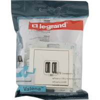 Розетка USB встраиваемая Legrand Valena, цвет слоновая кость