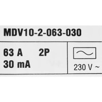 УЗО IEK ВД1-63 2P 63 А 30 мА 4.5 кА AC MDV10-2-063-030