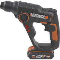 Перфоратор аккумуляторный SDS-Plus Worx WX390.1, 20 В Li-ion 2x2 Ач, 1.2 Дж