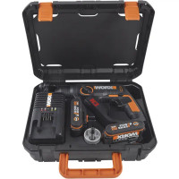 Перфоратор аккумуляторный SDS-Plus Worx WX390.1, 20 В Li-ion 2x2 Ач, 1.2 Дж