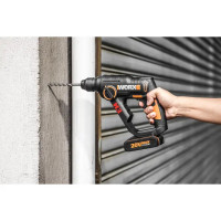 Перфоратор аккумуляторный SDS-Plus Worx WX390.1, 20 В Li-ion 2x2 Ач, 1.2 Дж