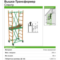 Вышка-тура трансформер Ринстрой Спектр 12 Н 3.2 м