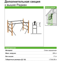 Секция Радиан-Альфа h=1.2 m