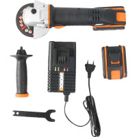 УШМ аккумуляторная Worx WX800, 20 В Li-ion 2x2 Ач, 115 мм