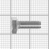 Болт М6x16 мм DIN 933, нержавеющая сталь, 8 шт.