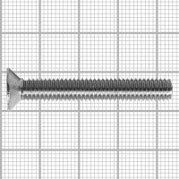 Винт потайной М6x40 мм DIN 965, нержавеющая сталь, 4 шт.