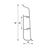 Плинтус напольный Ideal «Лофт темный» высота 80 мм, длина 2.2 м