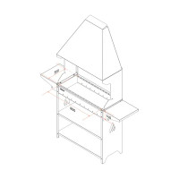 Мангал PSZ3000 159x42x208см