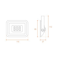 Прожектор светодиодный уличный SMD Wolta 10 Вт 5700К IP65