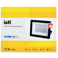 Прожектор светодиодный уличный SMD IEK СДО 06-70 70 Вт 6500K IP65 переносной, холодный белый свет