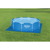 Подложка под бассейн 335x335 см, полиэтилен, цвет голубой