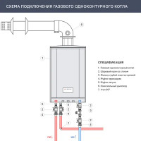 Газовый котел конвекционный 24 кВт Bosch GAZ6000-24H одноконтурный настенный