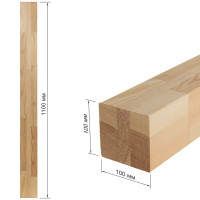 Столб лестничный цельноламельный хвоя сорт Экстра Прямой 100x100x1100 мм