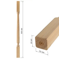 Балясина массив хвоя сорт Экстра Амфора 50x50x900 мм