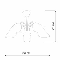 Люстра потолочная Vitaluce Альфа дарк 5 ламп 15м² Е14 цвет коричневый матовый