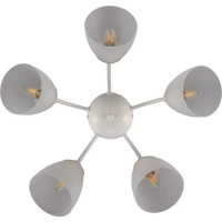 Люстра потолочная Vitaluce Найс 5 ламп 15м² Е14 цвет белый матовый