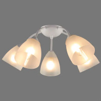 Люстра потолочная Vitaluce Найс 5 ламп 15м² Е14 цвет белый матовый