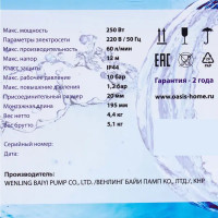 Насос для повышения давления Oasis CNP 20/12