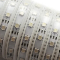 Комплект светодиодной ленты для уличной подсветки 220В 10Вт/м smd5050 60д/м IP65 700Лм/м ширина подложки 12мм 5м RGB