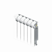 Радиатор Rifar Monolit 350/100 биметалл 6 секций нижнее правое подключение цвет белый