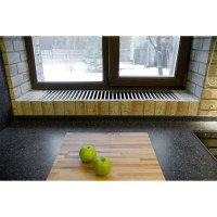 Конвектор внутрипольный КЗТО Бриз 260x80x2000 мм цвет серый
